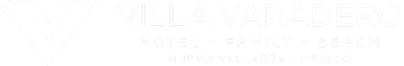 Logo &ldquo;Villa Varadero&rdquo; hotel, Family Beach in Nuevo Vallarta, Mexico.